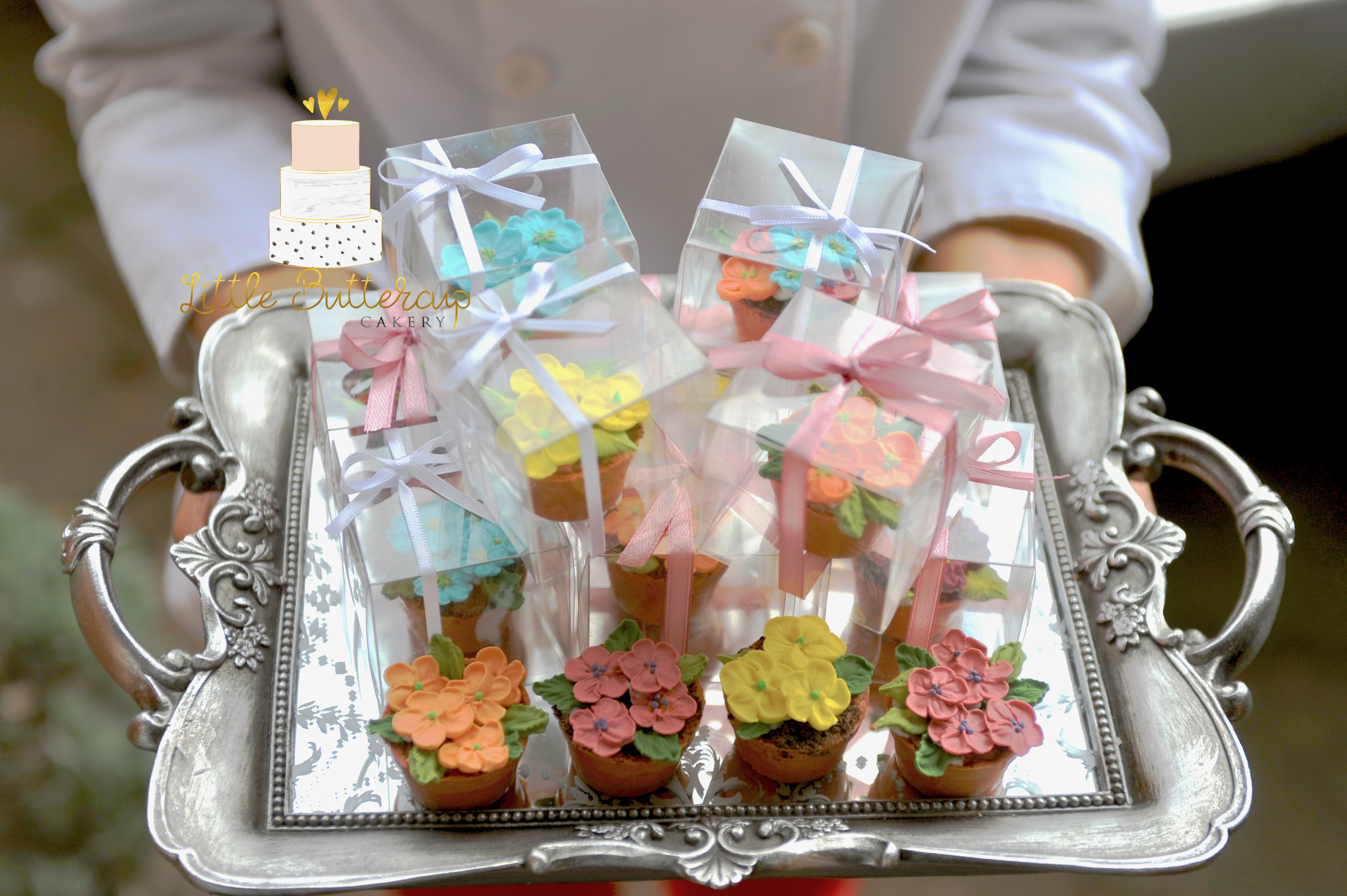 Chocolate flower pots