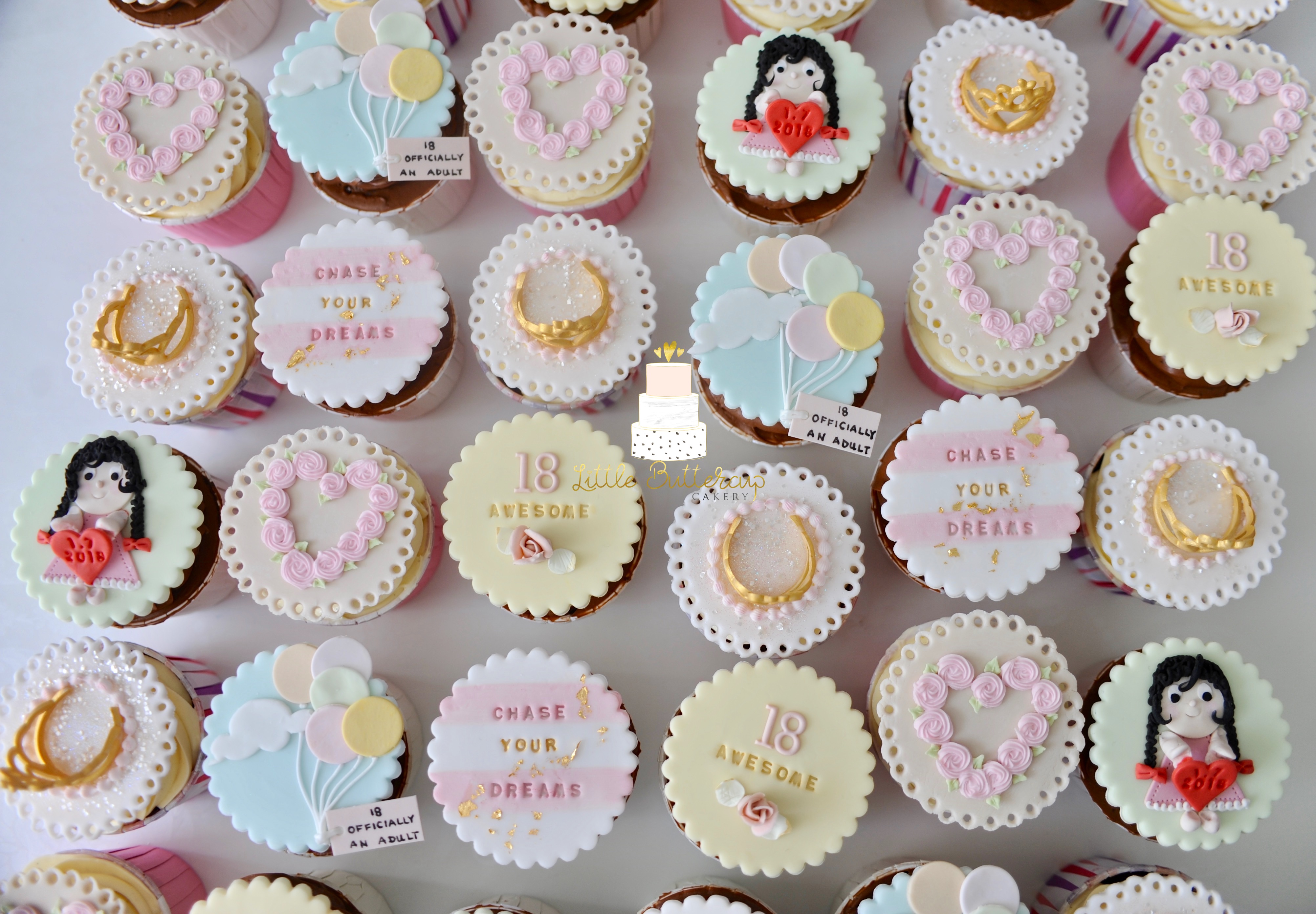 Personalised messages cupcakes - Little Buttercup Cakery