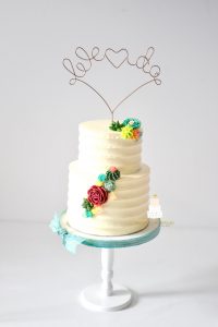 Buttercream Succelent Wedding Cake